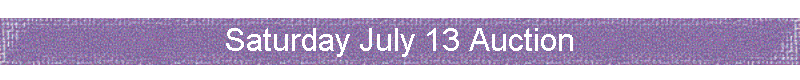 Saturday July 13 Auction